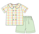 PRE ORDER Boys Spring Easter Plaid Short Set | ETA to LBS: LATE FEBRUARY