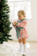 PRE ORDER Girls Red Christmas Bow Toile Bubble | ETA to LBS: OCTOBER