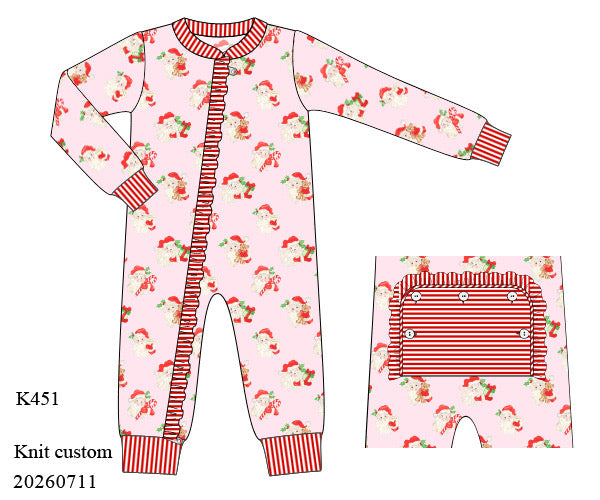 PRE ORDER Girls Here Comes Santa Knit Lounge Zippy | ETA to LBS: OCTOBER