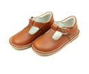 PRE ORDER Frances Cognac T-Strap Perforated Mary Jane