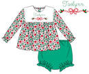 Girls Merry Mistletoe Bloomer Set