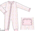 PRE ORDER Girls Watercolor Bunnies Zippy | ETA to LBS: LATE FEBRUARY