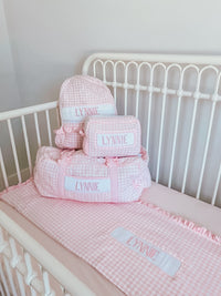 PRE ORDER Pink Gingham Luggage Collection | ETA to LBS: DECEMBER