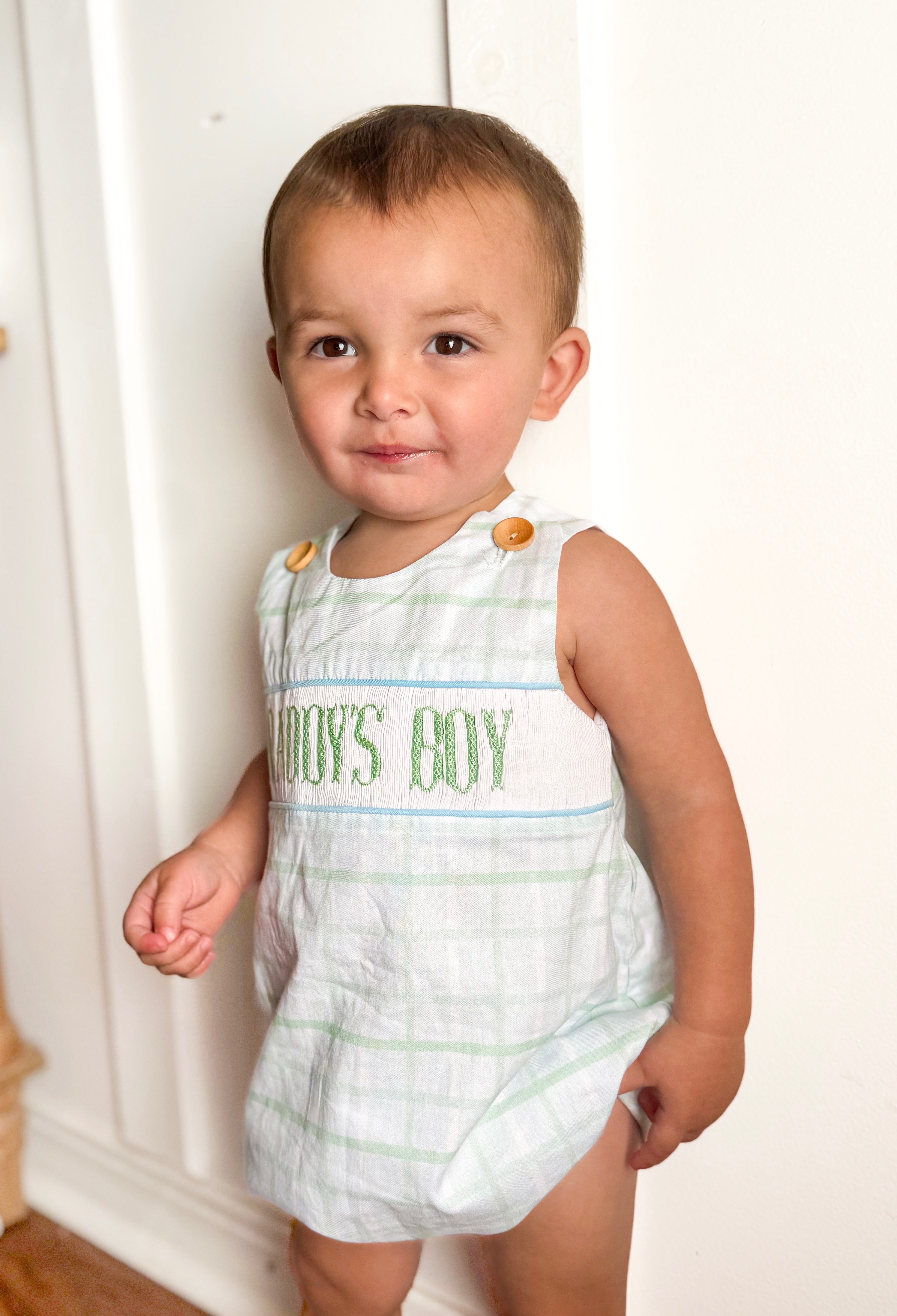 Boys Smocked Daddy’s Boy Bubble