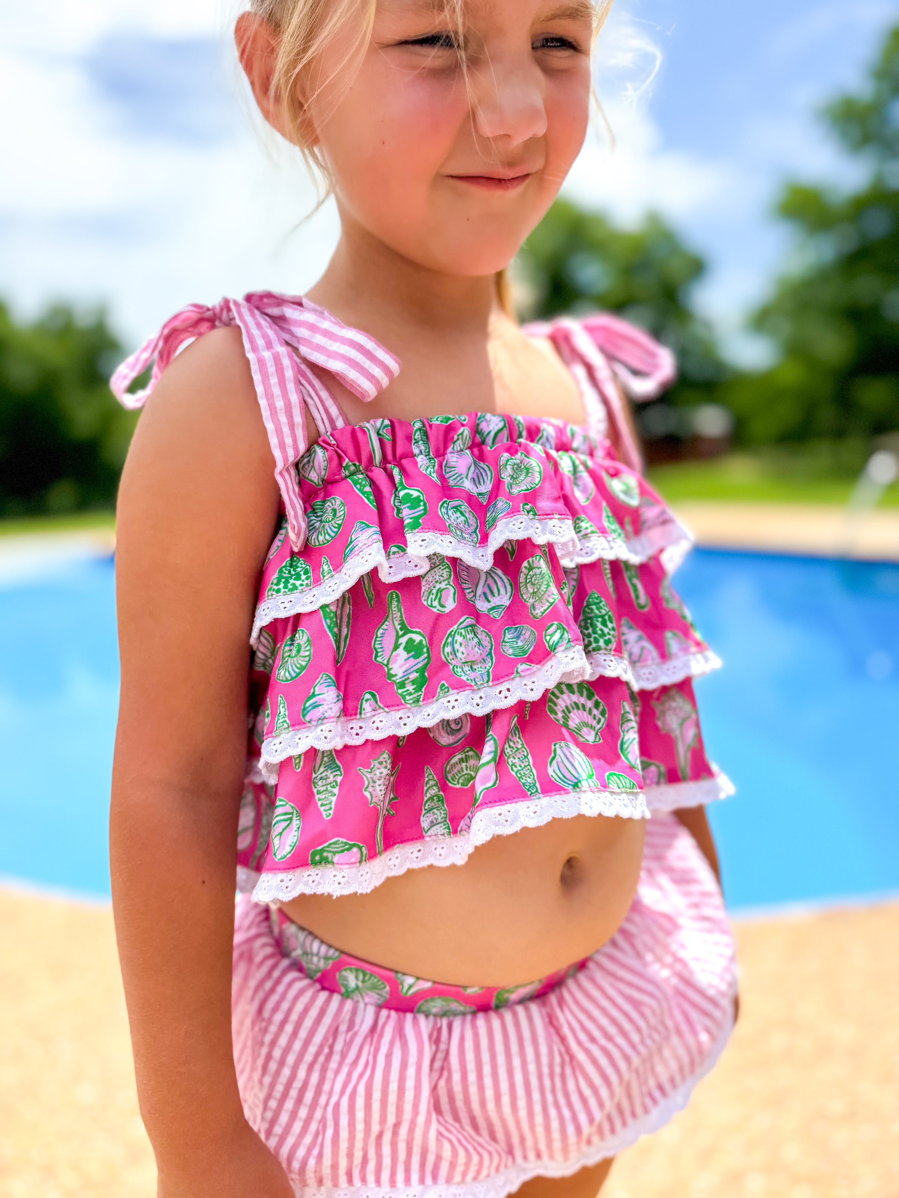 Girls Seashell 2 Piece Swimsuit