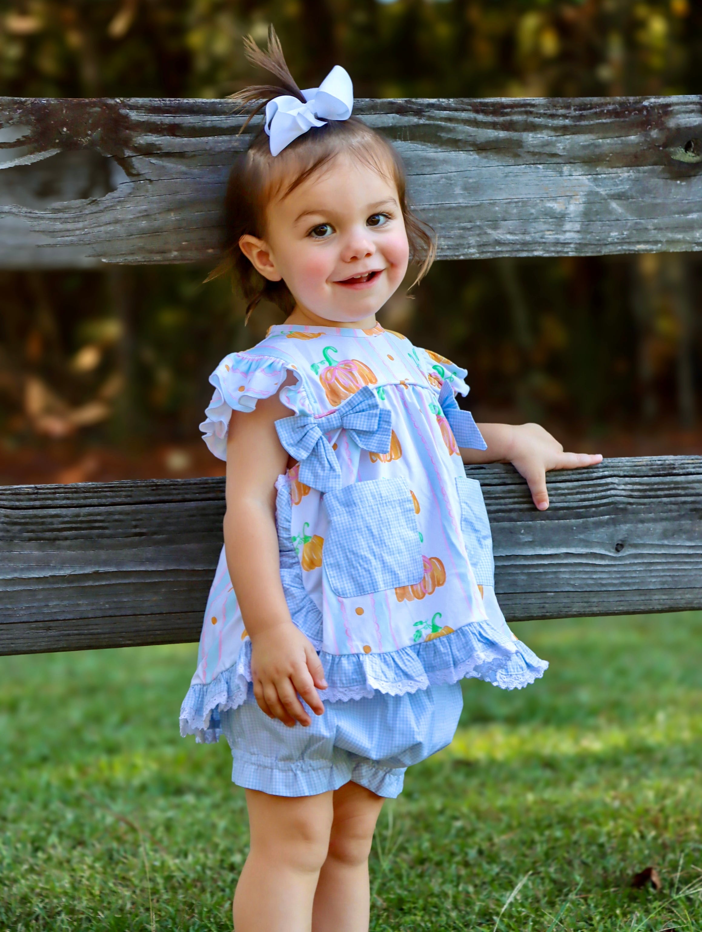 Girls Meet Me at the  Pumpkin Patch Bloomer Set