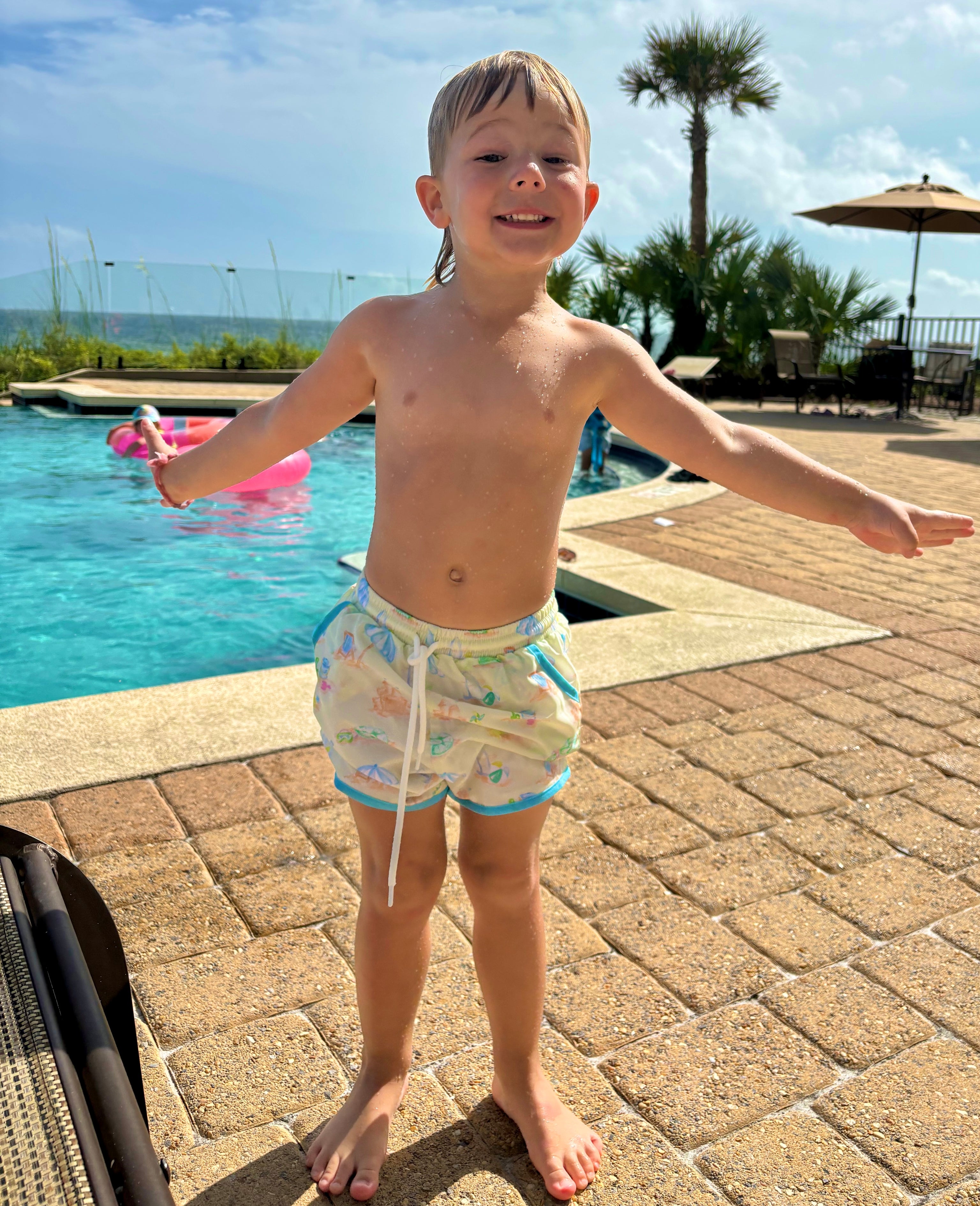 Boys Beach Day Swim Trunks