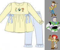 PRE ORDER Girls French Knot Toy Pals Ruffle Legging Set | ETA to LBS: DECEMBER