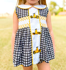 Black & Gold Cheer Megaphone Bloomer Set