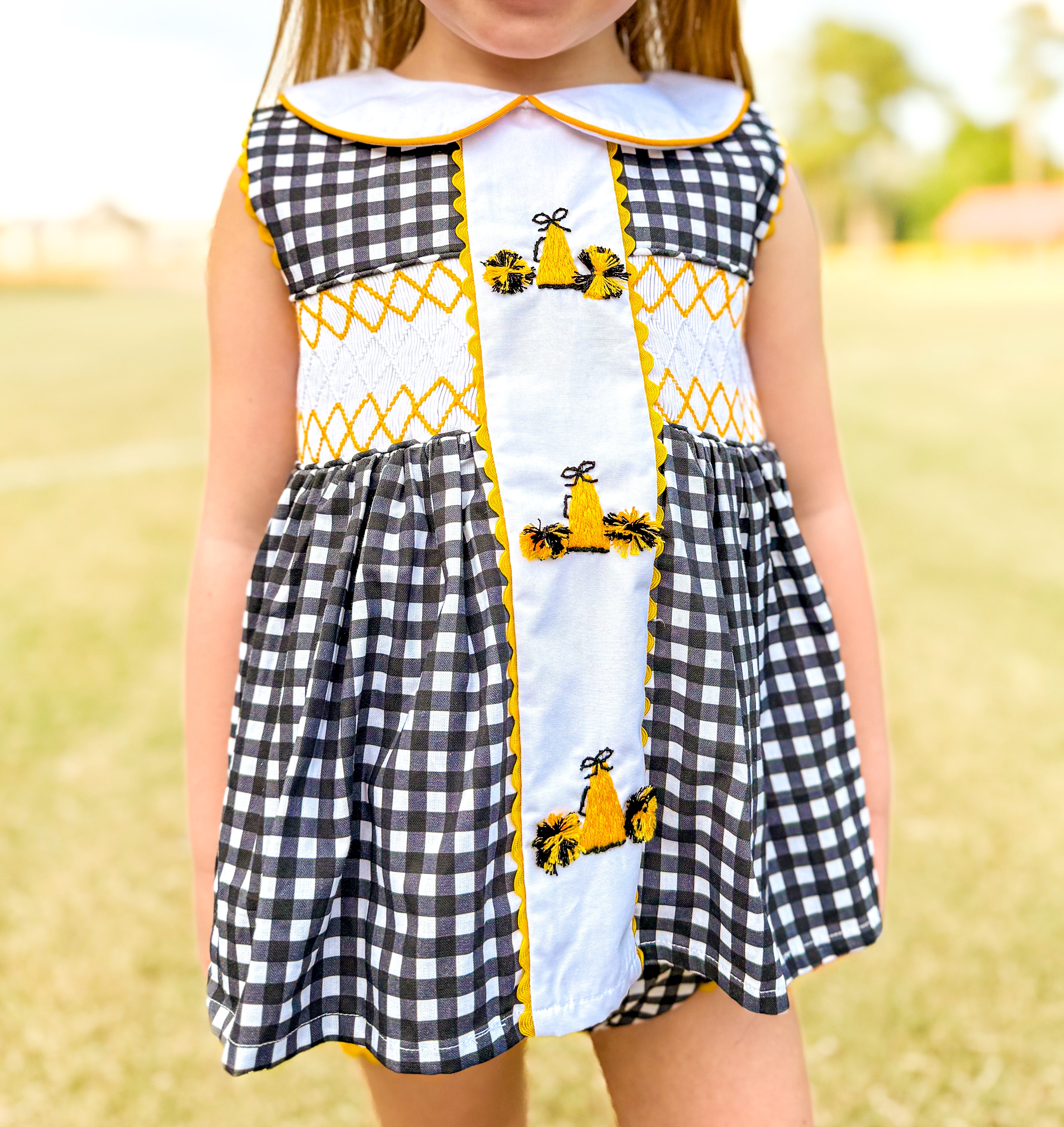 Black & Gold Cheer Megaphone Bloomer Set