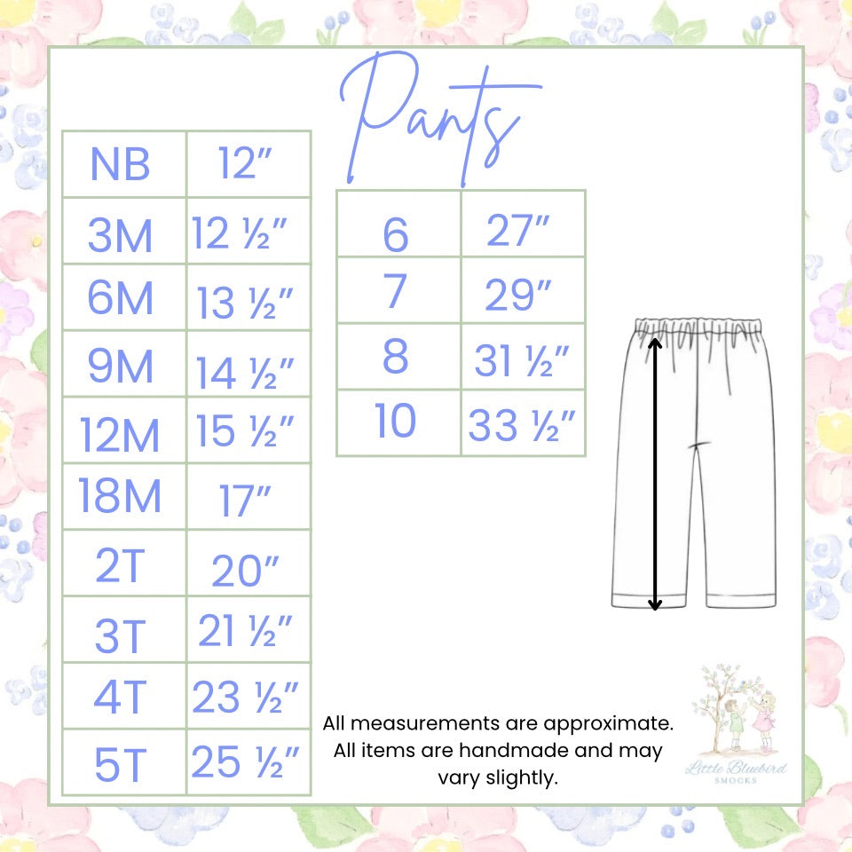 PRE ORDER Boys Custom Smock Birthday Boy Pant Set | ETA to LBS: DECEMBER