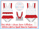 Girls Red, White, and Bows One-Piece Swimsuit