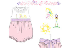 Girls Embroidered Flower Gleam and Glow Bubble
