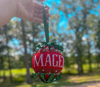PRE ORDER Red & Green Christmas Smocked Ornament | ETA to LBS: OCTOBER