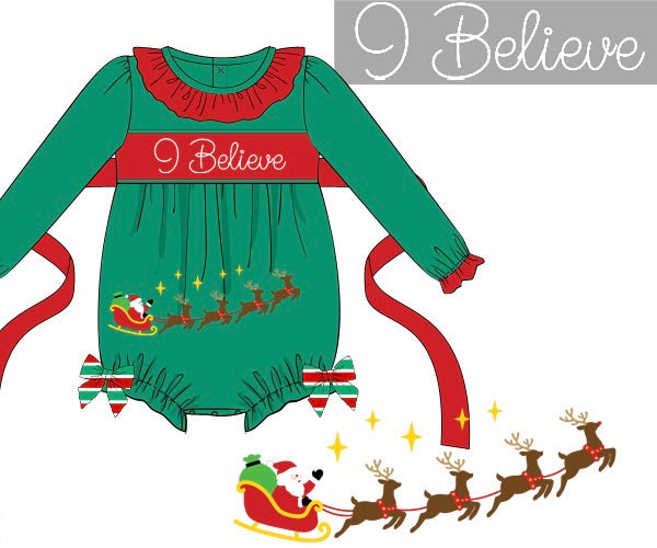 PRE ORDER Girls Smocked I Believe Bubble | ETA to LBS: OCTOBER