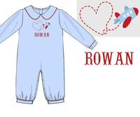 PRE ORDER Boys French Knot Love is in the Air Long Romper | ETA to LBS: DECEMBER