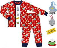 PRE ORDER Boys French Knot North Pole Express Knit 2-Piece Lounge Set | ETA to LBS: OCTOBER