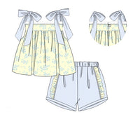 Girls Blooming Blues Short Set