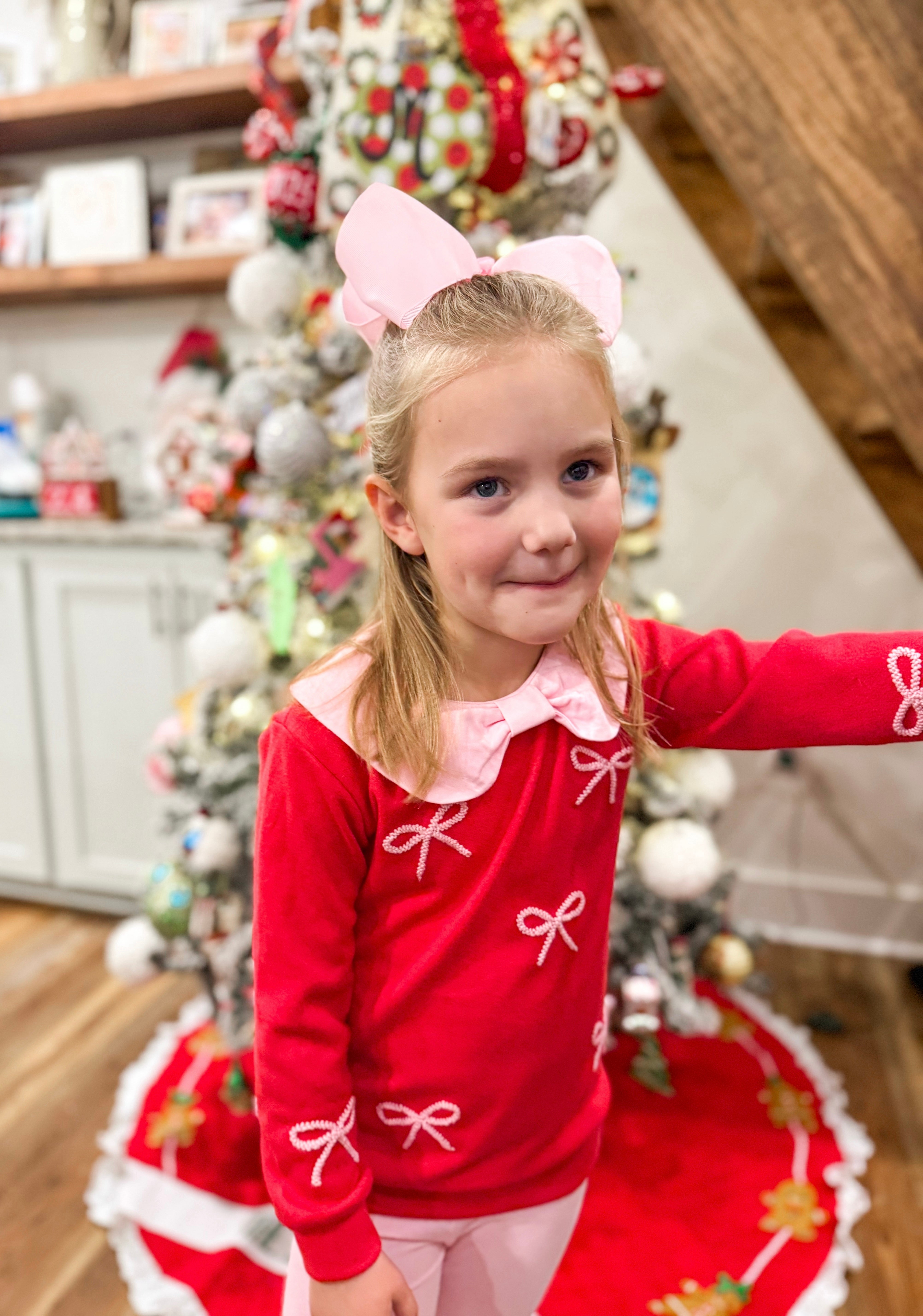 Girls Bow Cardigan Legging Set