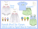 PRE ORDER Girls French Knot Ice Cream Bloomer Set & Dress | ETA to LBS: APRIL