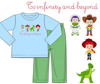 Boys Toy Friends French Knot Pants Set