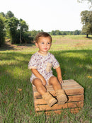 Boys French Knot Dove Day Short Set