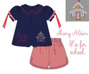 Girls S is for School Ruffle Short Set