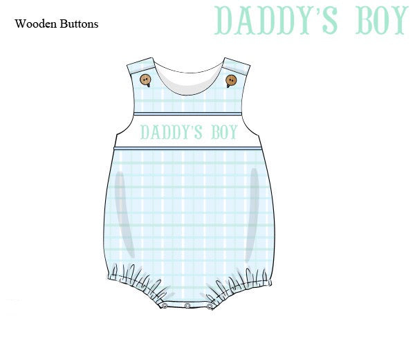PRE ORDER Boys Smocked Daddy’s Boy Bubble | ETA to LBS: LATE March