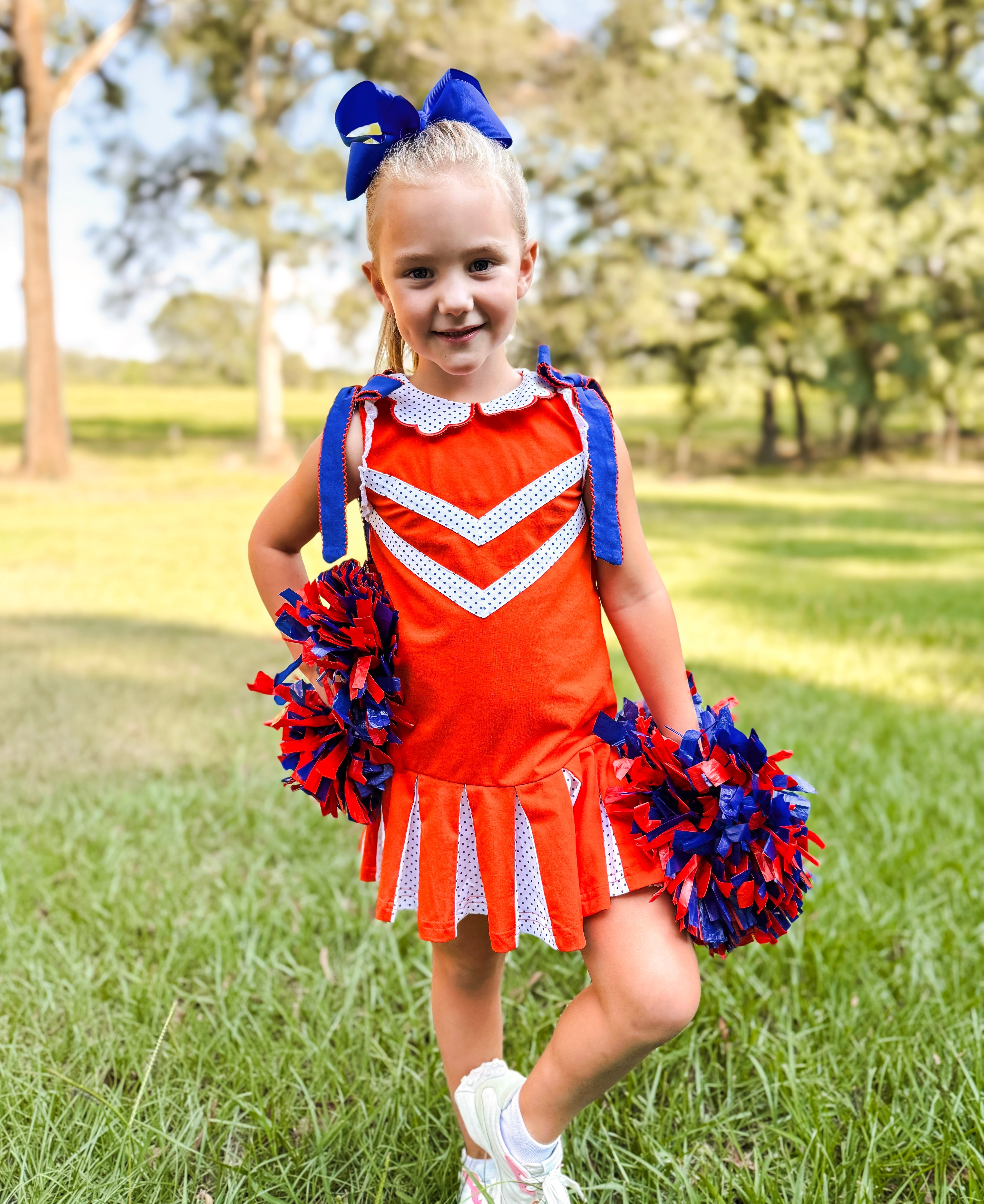 Orange & Royal Blue Cheer Dress