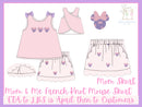 Girls French Knot Mouse Skort Set