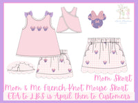 Girls French Knot Mouse Skort Set