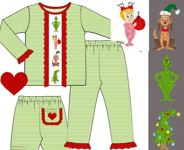 PRE ORDER Girls French Knot Where Are You Christmas Knit 2-Piece Lounge Set | ETA to LBS: OCTOBER