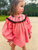 PRE ORDER Girls Smocked Pearl Ghosts Bloomer Set & Dress | ETA to LBS: SEPTEMBER