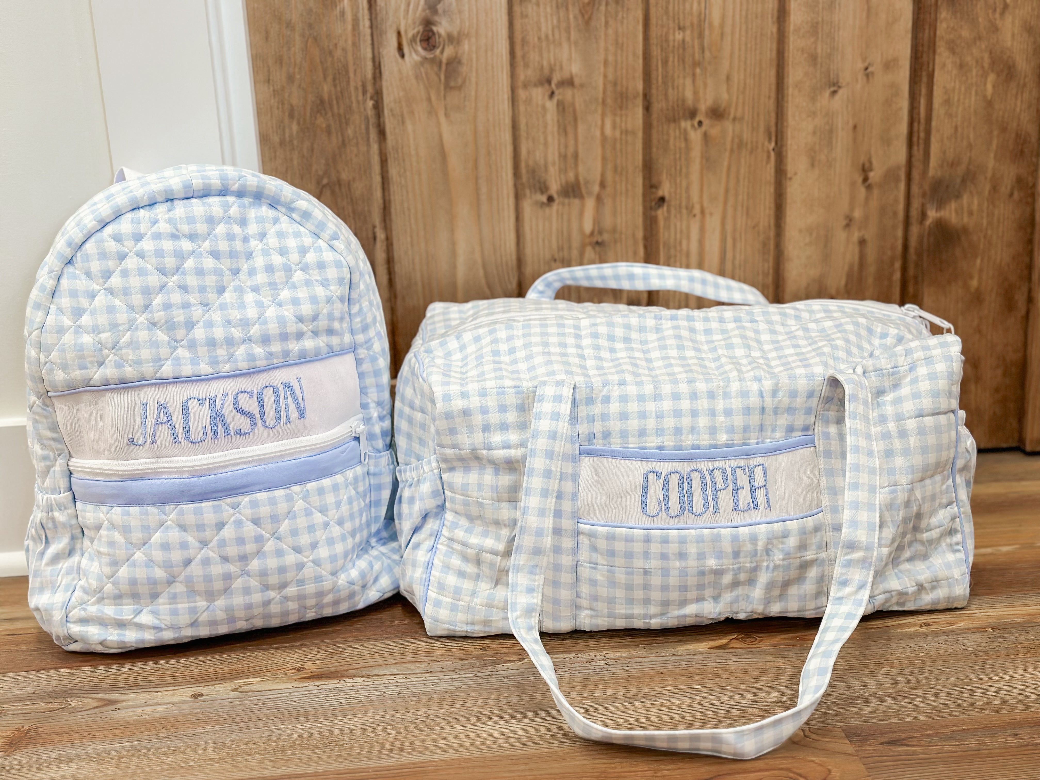 PRE ORDER Blue Gingham Luggage Collection | ETA to LBS: DECEMBER