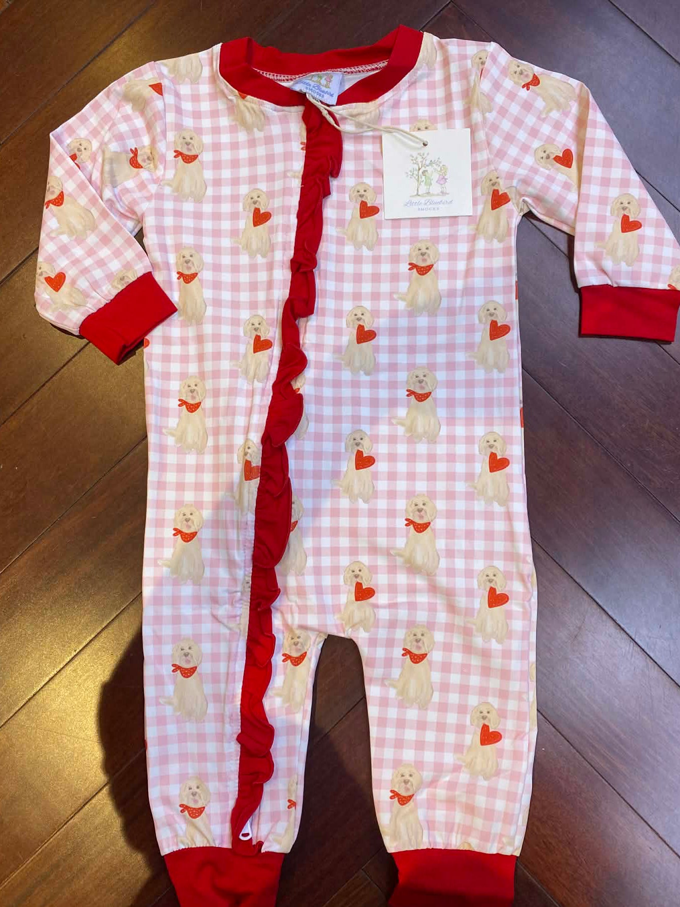 Girls Puppy Hearts Knit Lounge Zippy