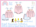 Girls French Knot Royal Princesses Bubble Bloomer Shorts Set
