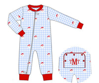 Boys Embroidered Santa Knit Lounge Zippy