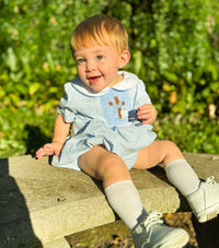 PRE ORDER Boys Worthy is the Lamb Smocked Bubble | ETA to LBS: LATE FEBRUARY