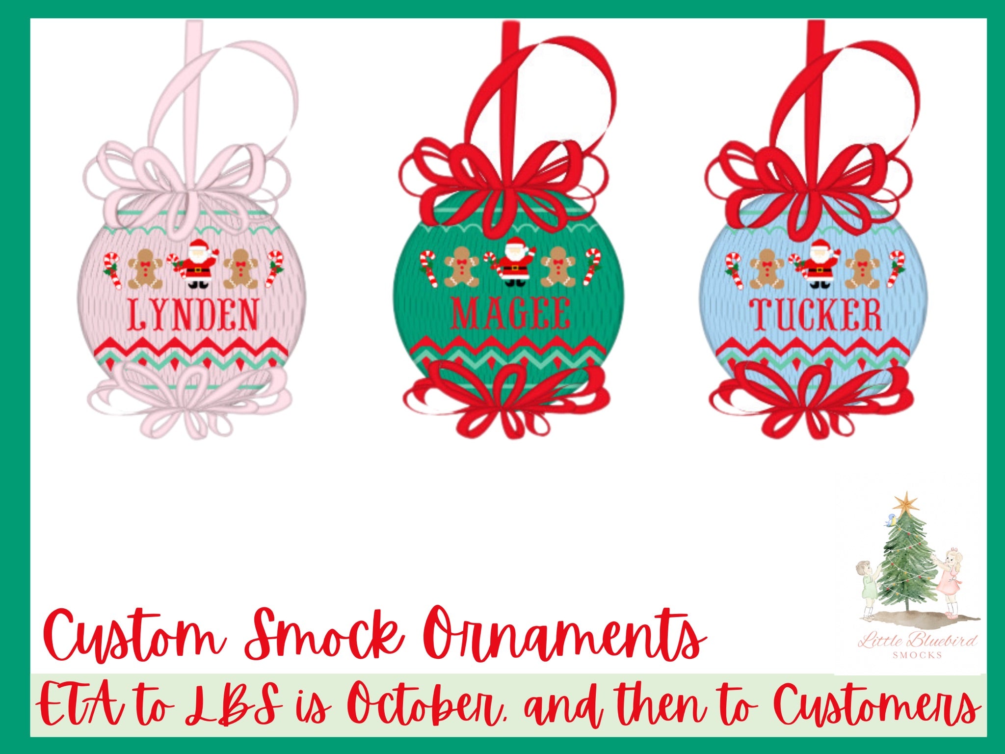 PRE ORDER Festive Smocked Ornament | ETA to LBS: OCTOBER