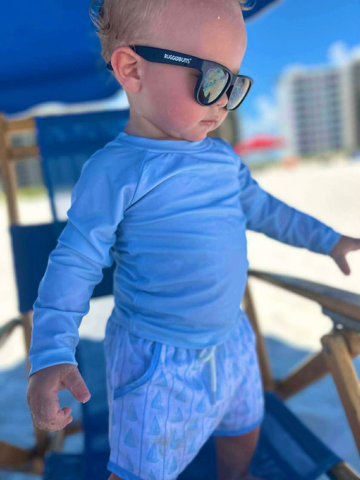 Light Blue Rash-guard Shirt UPF 50+ l