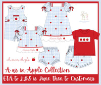 Boys Smocked A as in Apple Short Set