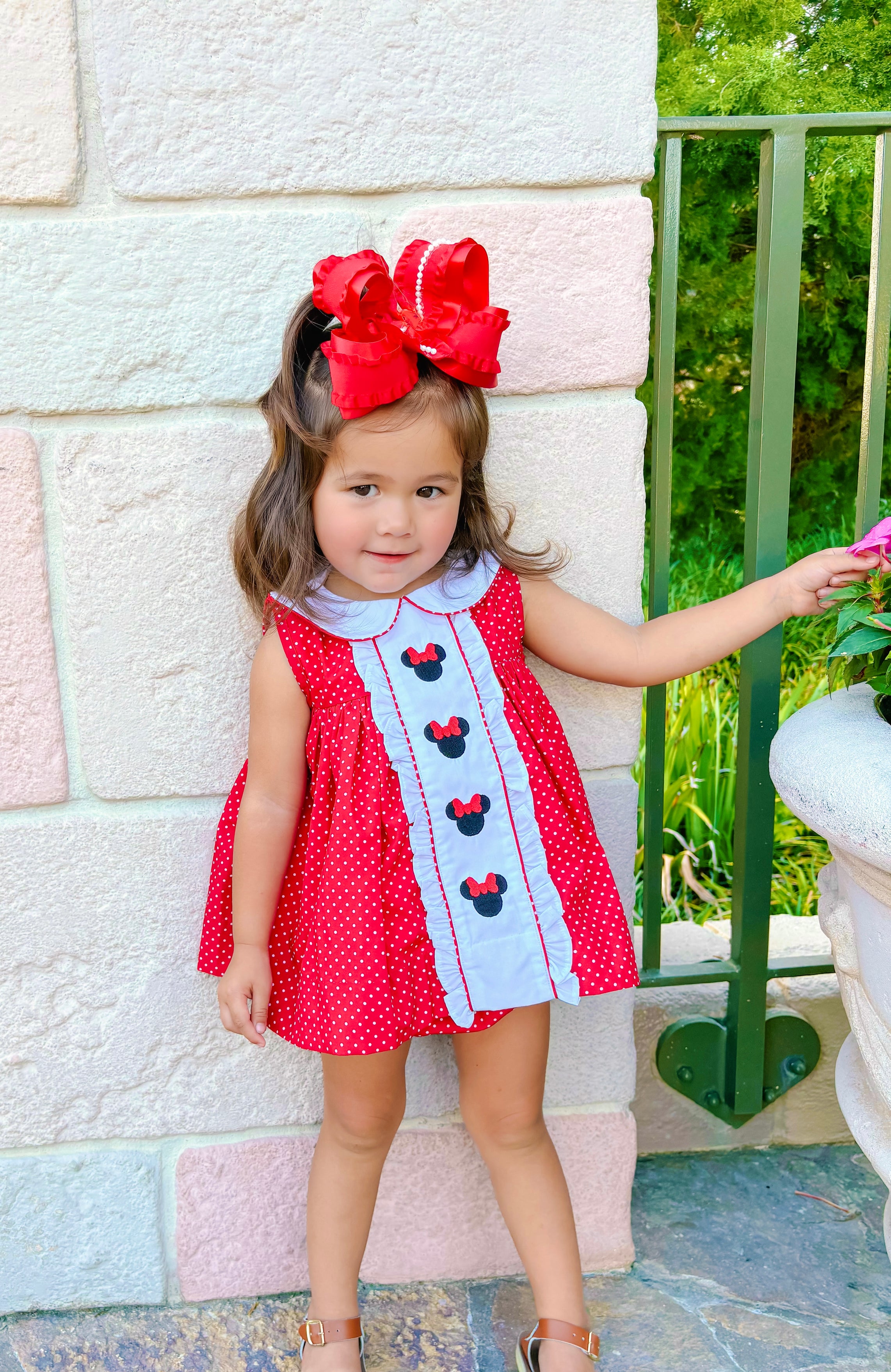 Girls Polka Dot Mouse Bloomer Set RTS