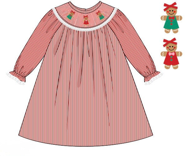 PRE ORDER Girls Smocked Vintage Gingerbreads Bloomer Set & Dress | ETA to LBS: OCTOBER