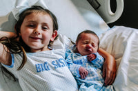 Boys “LITTLE BROTHER” French Knot Gown