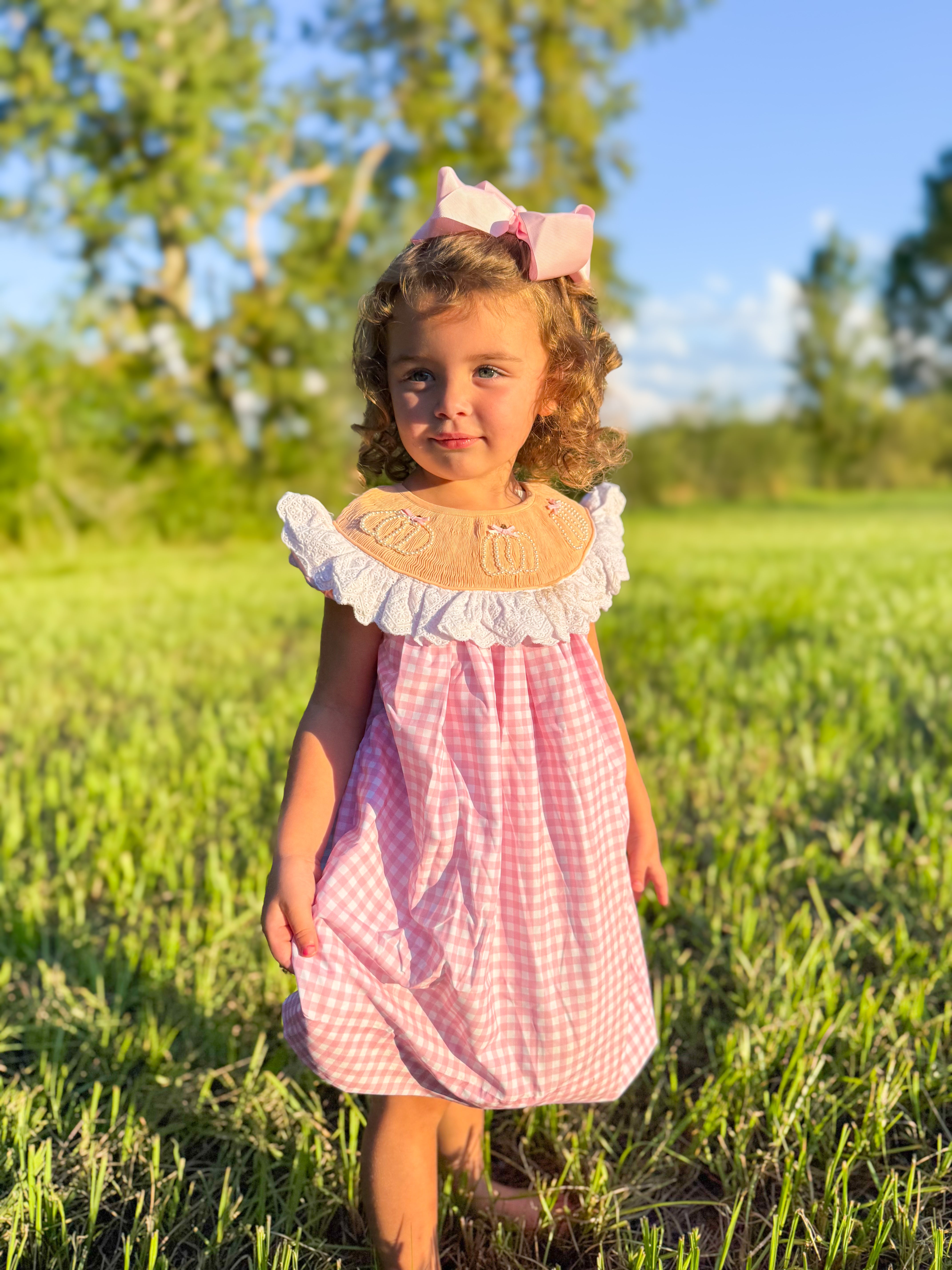 Girls Pearl Pumpkins Dress