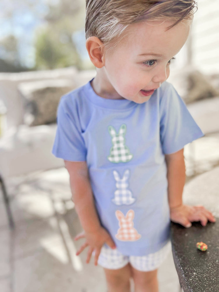 Boys Bunny Applique Knit Shirt