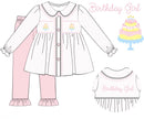 PRE ORDER Girls Custom Smock Birthday Girl Ruffle Legging Set | ETA to LBS: DECEMBER