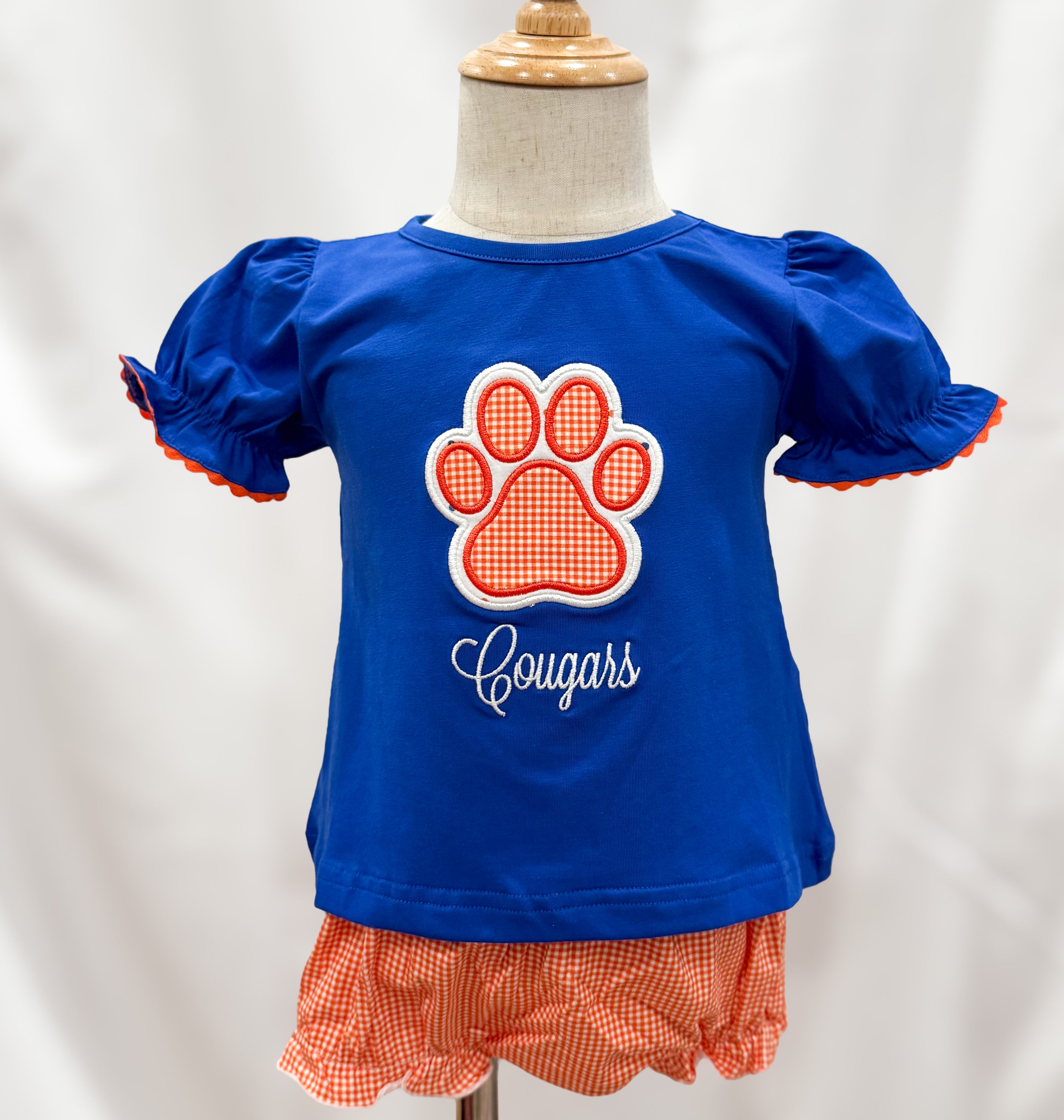 Paw Print Appliqué “Cougars” Bloomer Set