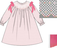 PRE ORDER Girls Smocked Swiss Dot Rose Garden Bloomer Set & Dress | ETA to LBS: DECEMBER