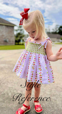PRE ORDER Cherry Smock Bloomer Set ETA: APRIL